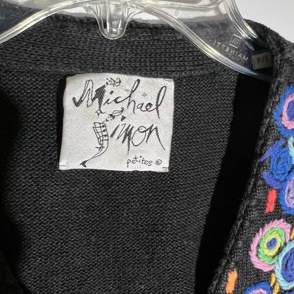 Michael Simon Authentic Vintage Cardigan with Colorful Embroidery - Picture 2 of 8